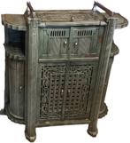 L F B Haren geëmailleerde houtkachel., B, Enlèvement, Utilisé, Poêle à bois