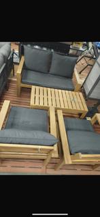 Garden Plus Tofana nieuw houten gezellig grijs tuinmeubilair, Tuin en Terras, Ophalen, Hout