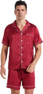 Korte satijnen pyjama voor heren | GRATIS LEVERING, YUSHOW, -, Verzenden, -