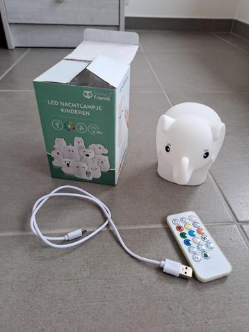 LED nachtlampje olifant, Enlèvement ou Envoi, Comme neuf, Lampe