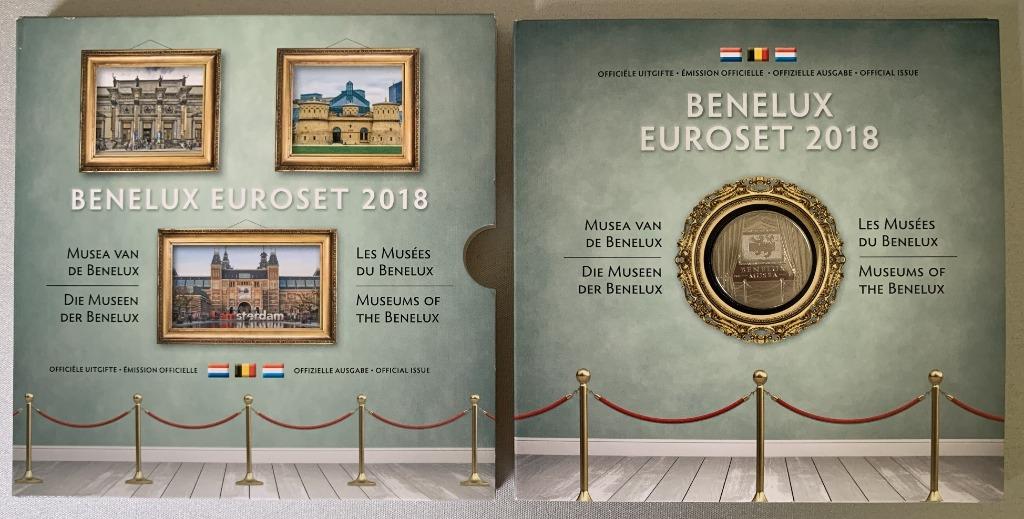 euroset Benelux Musea 2018, Postzegels en Munten, Munten | Europa | Euromunten, Ophalen of Verzenden, België, Setje