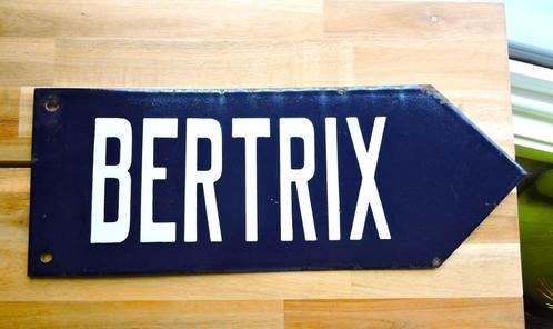 1930-1940 BERTRIX PLAQUE EMAILLEE DOUBLE SENS, Antiquités & Art, Antiquités | Email, Enlèvement ou Envoi