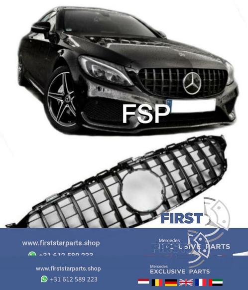 W205 C205 AMG GT GRIL C KLASSE 2014-2018 CHROOM / ZWART PRE-, Auto-onderdelen, Overige Auto-onderdelen, Mercedes-Benz, Gebruikt