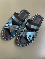 Acne Studios metallic blauw zwarte damesslippers maat 40, Slippers, Acne Studios, Zo goed als nieuw, Verzenden