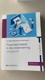 Financieel beleid in de onderneming toegepast (derde editie), Ophalen of Verzenden, Zo goed als nieuw, Mieke Kimpe; Kurt Kegels