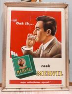 Ancien panneau d'affichage pour cigarettes Mervil, Comme neuf, Enlèvement ou Envoi