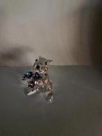 Swarovski konijn met vergeet-mij-nietjes, Ophalen of Verzenden, Zo goed als nieuw, Figuurtje