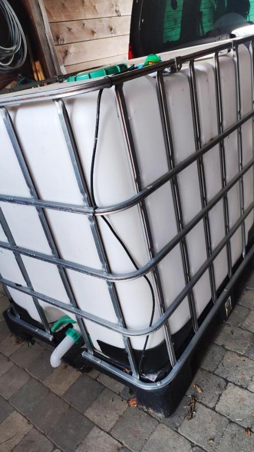 IBC Container 1.000 l met goed afsluitbare kraan + onderstel, Doe-het-zelf en Bouw, Containers, Ophalen