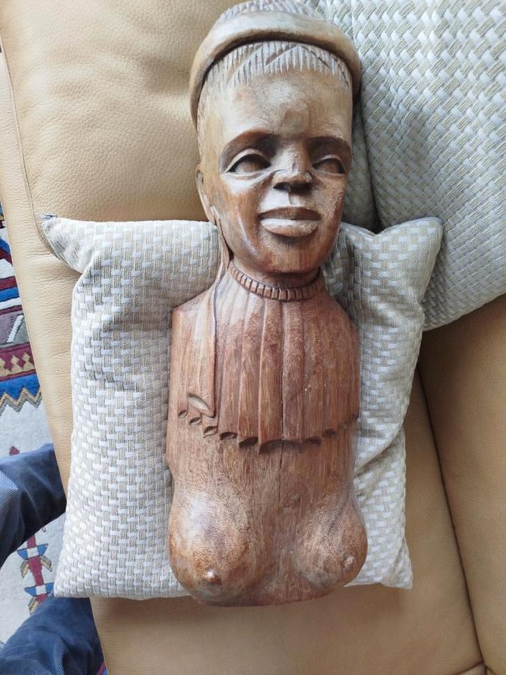 Buste, Beeld, Congolese vrouw., Antiek en Kunst, Kunst | Beelden en Houtsnijwerken, Ophalen