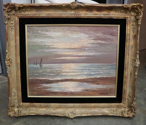 George Walsh, zonsondergang op zee, Antiquités & Art, Art | Peinture | Classique, Enlèvement ou Envoi