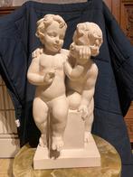 Marmeren beeld. Giet marmer tweeling Lorenzo dal Torrione, Antiek en Kunst, Kunst | Beelden en Houtsnijwerken, Ophalen