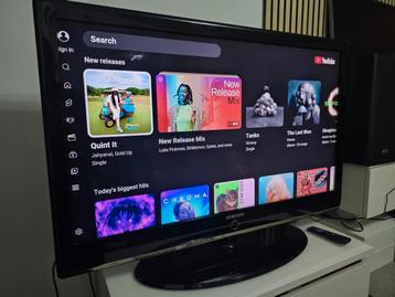 Samsung 42inch met android box smart tv, Enlèvement ou Envoi, Comme neuf, Samsung, Smart TV