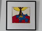 Corneille - Blauwe vogel - Gesigneerd - 2001, Antiek en Kunst, Ophalen of Verzenden