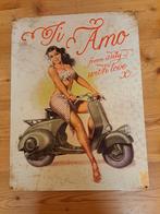 Vespa publiciteitsbord, Verzamelen, Merken en Reclamevoorwerpen, Ophalen, Zo goed als nieuw