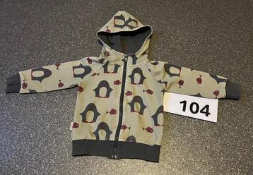 Gilet/vestje met kap, maat 104, Ophalen, Jongen, Trui of Vest
