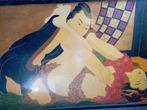 Kamasutra peinture traditionnelle, très beau et ancien trava, Enlèvement