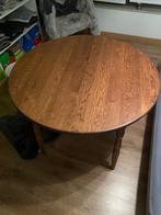 Table ronde en chêne, 100 à 150 cm, Quatre personnes, Rond, Comme neuf