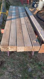 Houten tuinpalen 12x12x2m37, Ophalen, Gebruikt, Palen