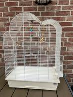 GROTE WITTE VOGELKOOI ELIZA MET SPEELTJES  50 EURO, Dieren en Toebehoren, Ophalen, Zo goed als nieuw, Overige materialen, Vogelkooi