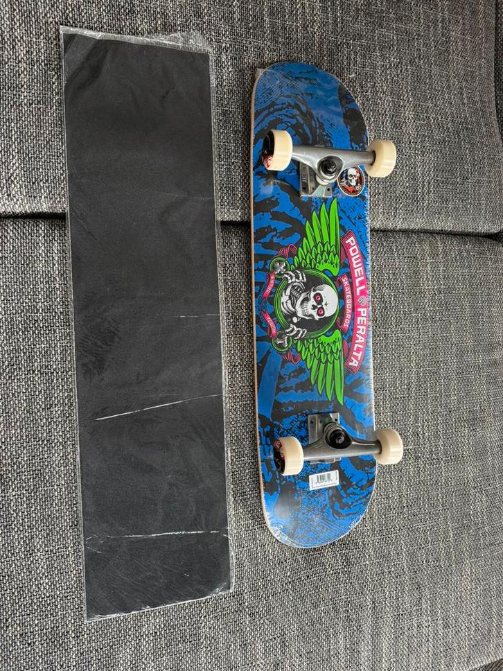 Powell Peralta Winged Ripper Birch Full Skateboard -Blue, Sport en Fitness, Skateboarden, Nieuw, Skateboard, Ophalen of Verzenden