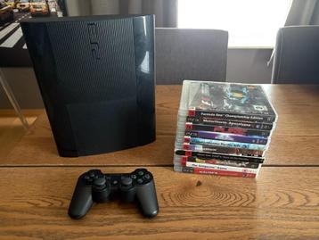Playstation 3 - PS3 Super Slim (250GB HDD) + 10 Games beschikbaar voor biedingen