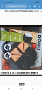 Domo nieuw snackmaker te koop!, Elektronische apparatuur, Ophalen of Verzenden, Uitneembare platen, Nieuw