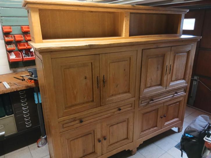 Kast in blanke eik, Huis en Inrichting, Kasten | Buffetkasten, Gebruikt, Eikenhout, Ophalen