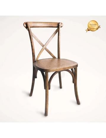 Crossback stoel – eikenhout, bruin