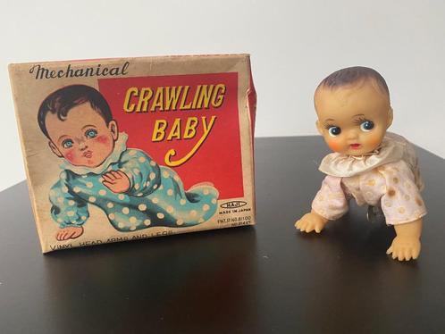Vintage Mechanical Crawling Baby jaren 50 - 60, Antiek en Kunst, Antiek | Speelgoed, Ophalen of Verzenden