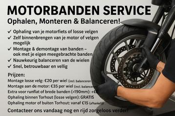 Motorbanden Service – Ophalen, Monteren & Balanceren! beschikbaar voor biedingen