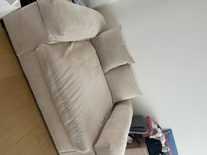 XL ZETEL Beige Corduroy, Huis en Inrichting, Zetels | Complete zithoeken, Zo goed als nieuw, Ophalen