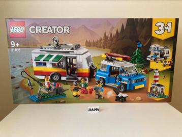 Lego Creator (31108)Familievakantie met caravan. Nieuw!