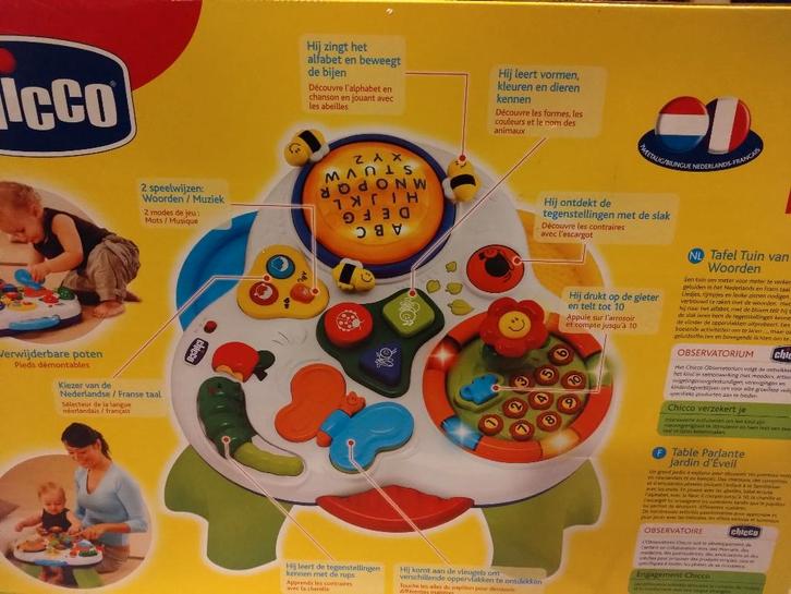Chicco Tweetalige Activiteiten Tafel, Kinderen en Baby's, Speelgoed | Speeltafels, Zo goed als nieuw, Ophalen