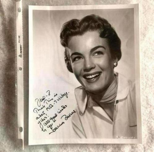 Esther Williams gesigneerde foto 1956-1957 joanna barres ZW, Verzamelen, Muziek, Artiesten en Beroemdheden, Foto of Kaart, Gesigneerd
