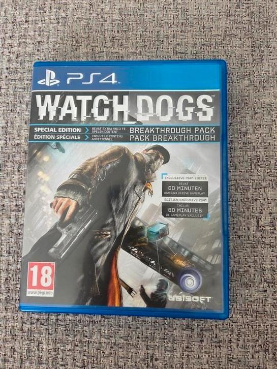 Watch Dogs - Special D1 Edition, Games en Spelcomputers, Games | Sony PlayStation 4, Gebruikt, Avontuur en Actie, Vanaf 18 jaar