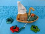Bateau de pêche 5693 - Jouet de bain en bois Plantoys, Kinderen en Baby's, Speelgoed | Houten speelgoed, Ophalen of Verzenden
