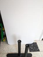 Table Ikea BEKANT 120x80 Blanc/noir, In hoogte verstelbaar, Gebruikt, Ophalen, Bureau