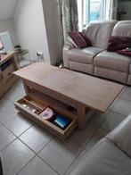 lichte eikenhouten woonkamertafel, Huis en Inrichting, Tafels | Salontafels, Ophalen, 100 tot 150 cm, Eikenhout, 50 tot 100 cm
