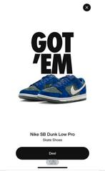 Nike dunk low sb deep royal blue/vintage green maat 44, Enlèvement ou Envoi, Neuf