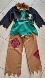 Halloween verkleedpak vogelverschrikker m 152 + hoed, Ophalen of Verzenden, Zo goed als nieuw