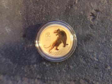 2022 Aus Lunar III - 1/10 oz tiger - gold goud beschikbaar voor biedingen