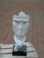 Buste of the Silence, gezicht in wit polyresin op een basis, Tuin en Terras, Ophalen, Nieuw, Kunststof, Abstract beeld