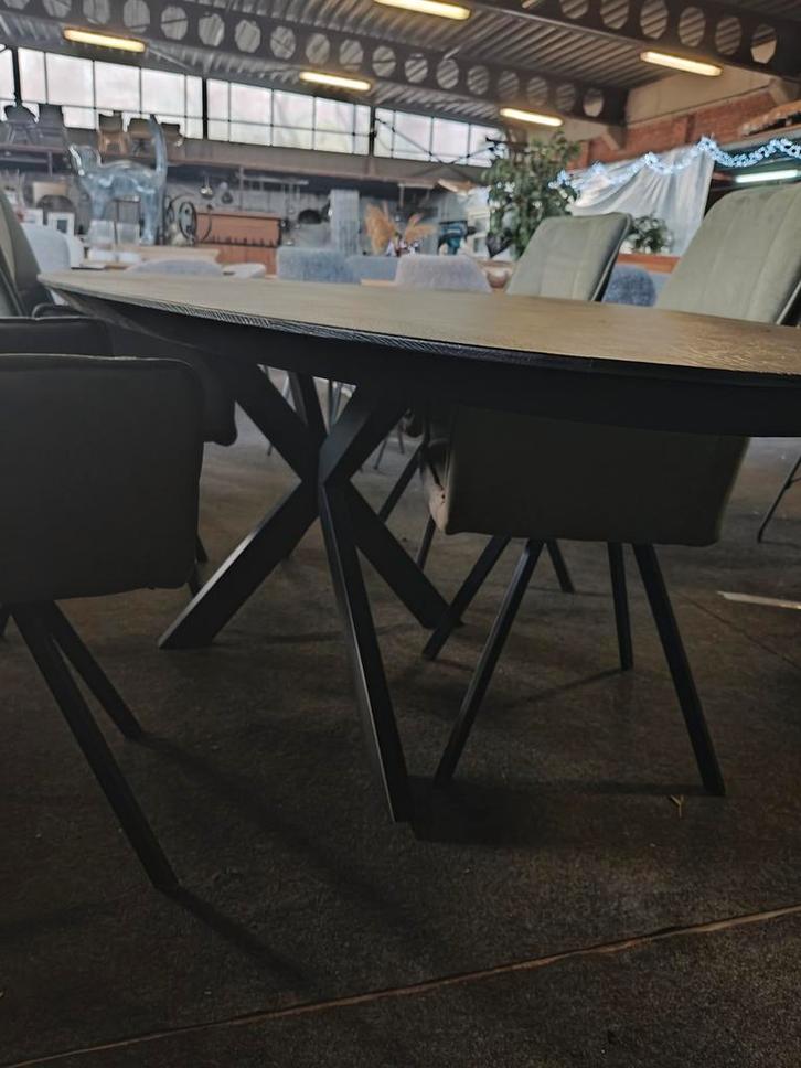 Zwarte eiken organische tafel (outlet), Maison & Meubles, Accessoires pour la Maison | Autre, Neuf, Enlèvement