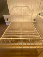 Bed 160 x 200, Ophalen, Wit, Tweepersoons, Zo goed als nieuw