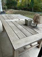Stevige houten tuintafel 2 meter/110cm, Ophalen, Gebruikt, Rechthoekig