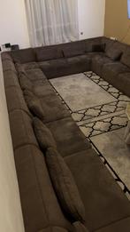 Grote beige/ bruine comfortabele zetel voor woonkamer, Huis en Inrichting, Ophalen, Zo goed als nieuw