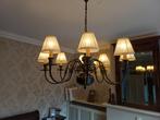 bronzen luchter en 2 muurlampen (landelijke stijl), Enlèvement, Comme neuf, Métal, Landelijk