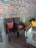 Rieten stoelen bruin, Tuin en Terras, Tuinstoelen, Ophalen of Verzenden, Zo goed als nieuw