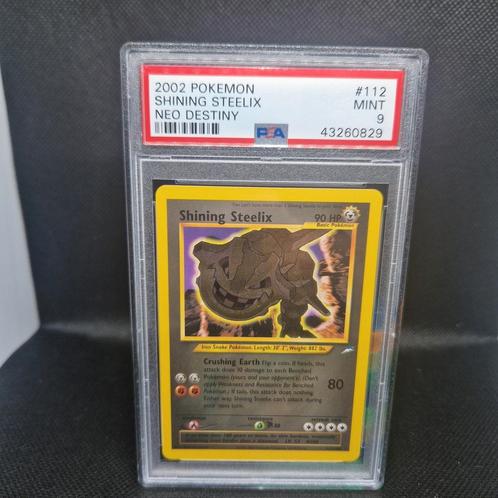 Shining Steelix Neo Destiny PSA 9, Hobby en Vrije tijd, Verzamelkaartspellen | Pokémon, Zo goed als nieuw, Ophalen of Verzenden
