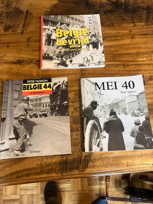 Mei 40 , België 44 ,en België bevrijd. 3 Titels., Boeken, Oorlog en Militair, Zo goed als nieuw, Algemeen, Tweede Wereldoorlog